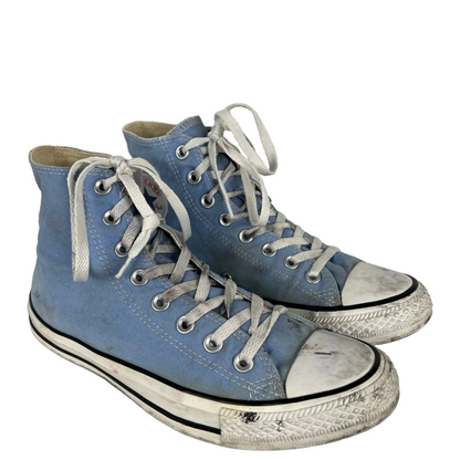 Sun Faded Pastel Blue High Top Converse- M's 8, W's 9.5