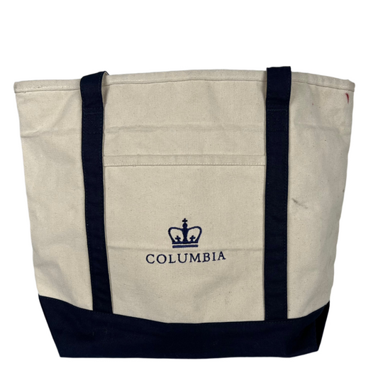 Columbia University Canvas Zip Up Tote Bag