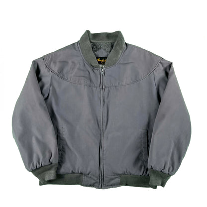 80s Fleece/Fur Lined Bomber Jacket- M