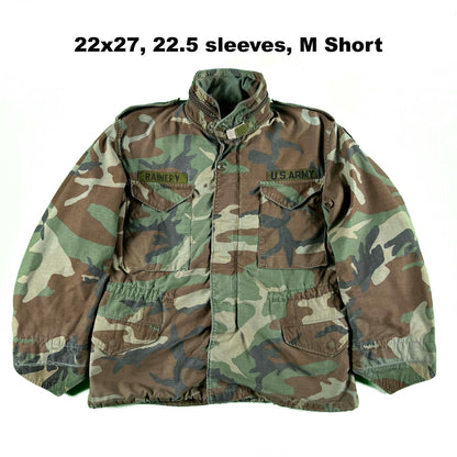 80s Woodland Camo M65 Army Field Jackets- SELECT JACKET
