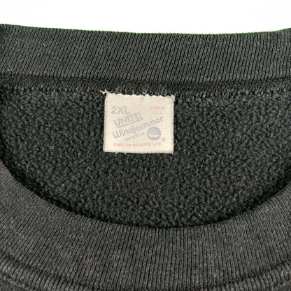 80s National Treasury Employees Union Chopped Black Sweat- XL