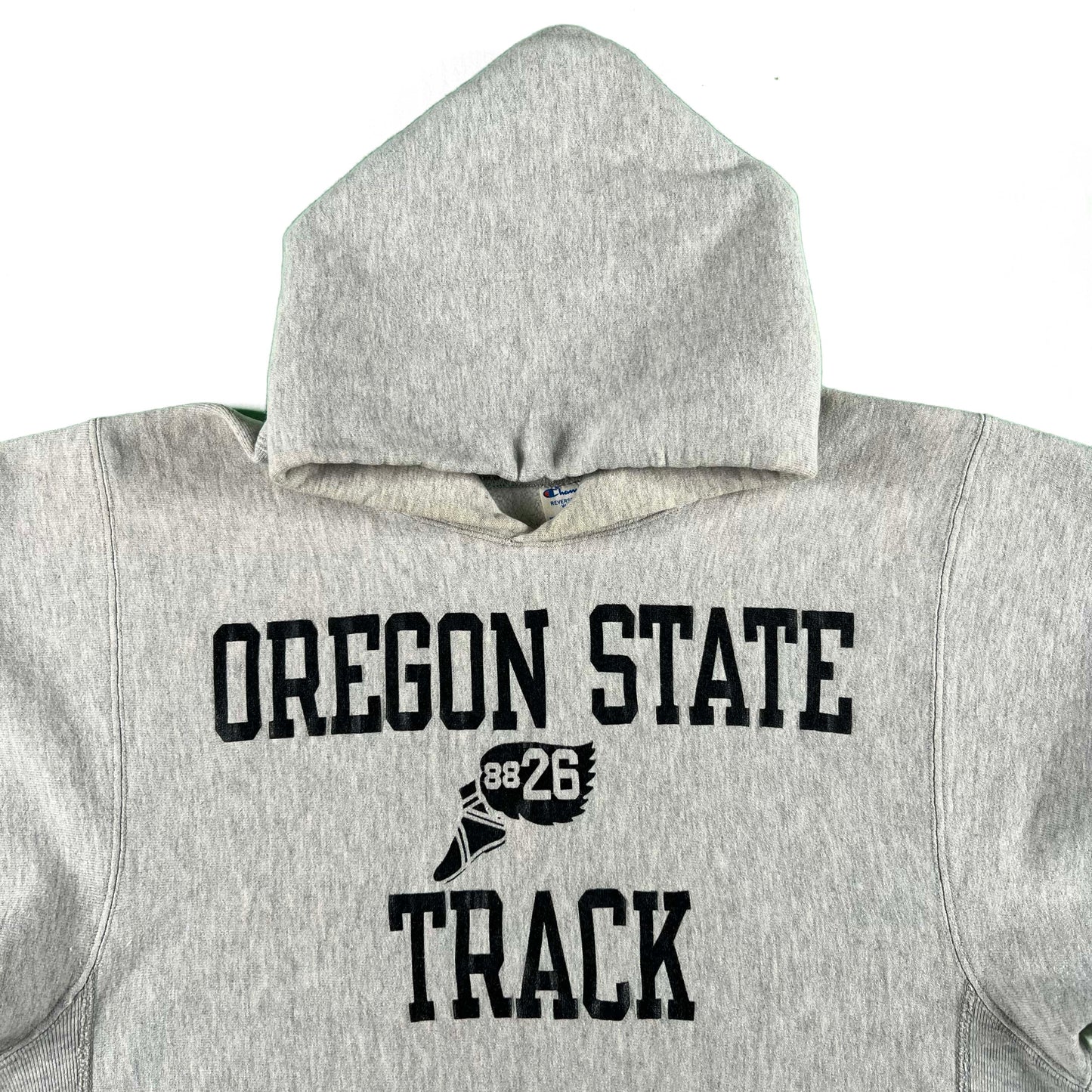80s Champion Oregon State Track Reverse Weave Hoodie- L
