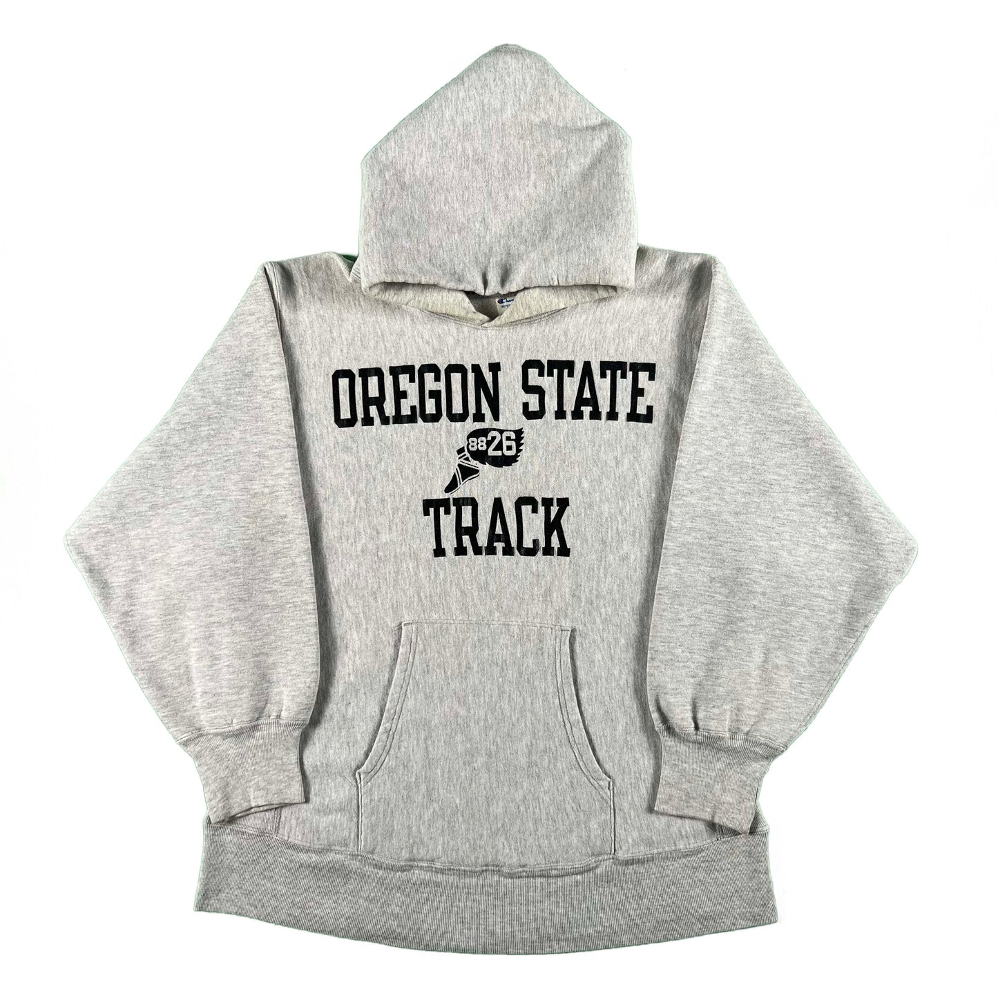 80s Champion Oregon State Track Reverse Weave Hoodie- L