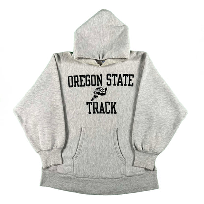 80s Champion Oregon State Track Reverse Weave Hoodie- L