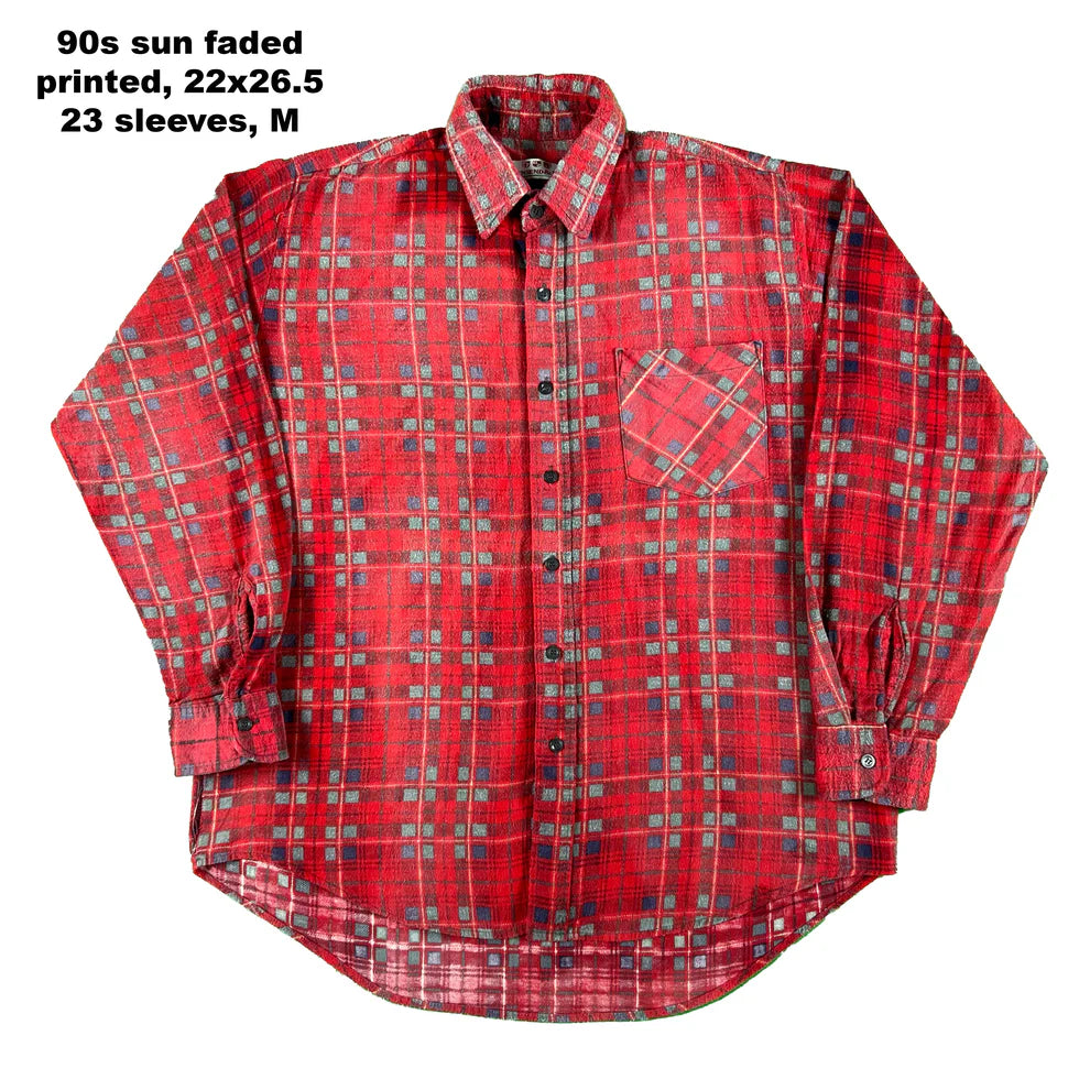 Vintage 100% Cotton Printed Flannel Shirts- SELECT SHIRT