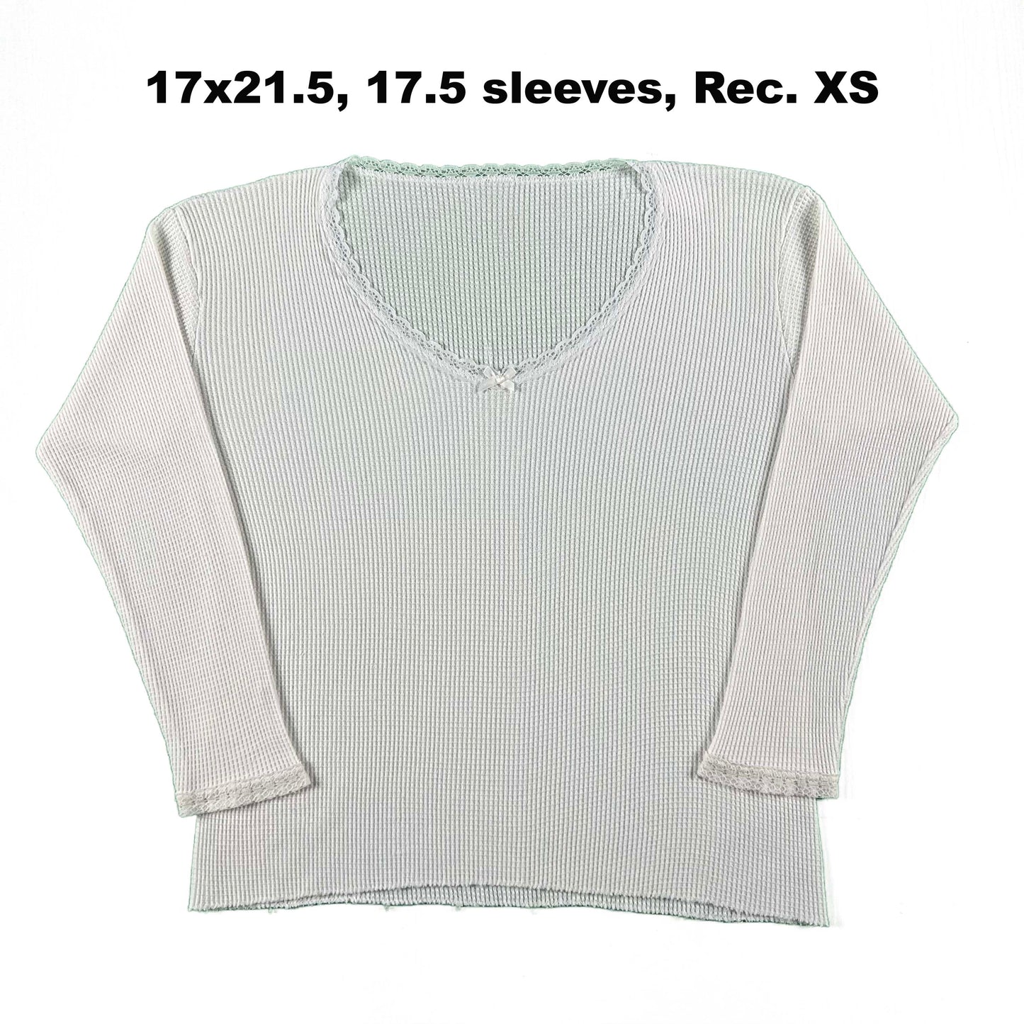 Vintage Floral & Lace Collar Waffle Knit Thermals- SELECT SHIRT