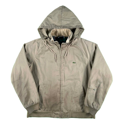 80s Izod Lacoste Hooded Harrington Jacket- L