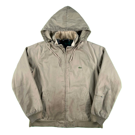 80s Izod Lacoste Hooded Harrington Jacket- L