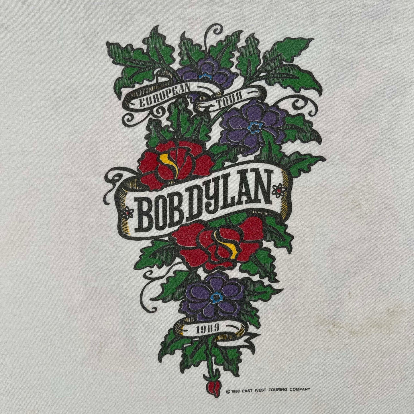 80s Bob Dylan Euro Tour Tee- L