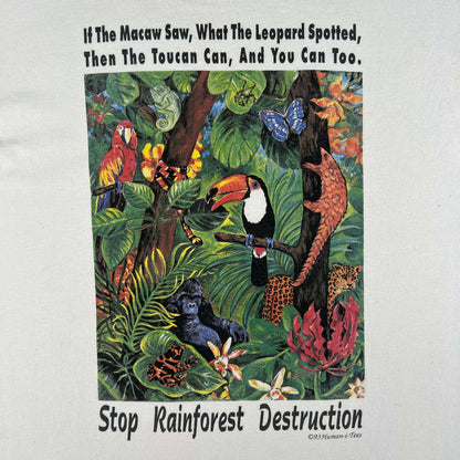 90s Stop Rainforest Destruction Tee- L