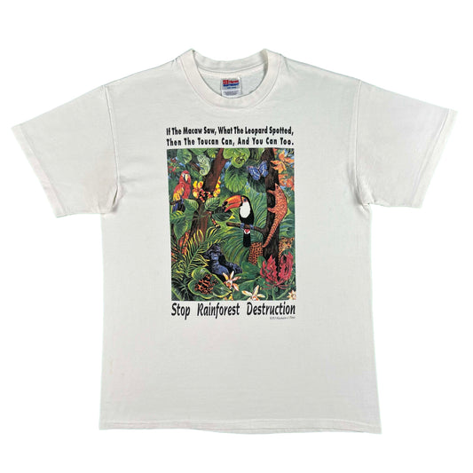 90s Stop Rainforest Destruction Tee- L