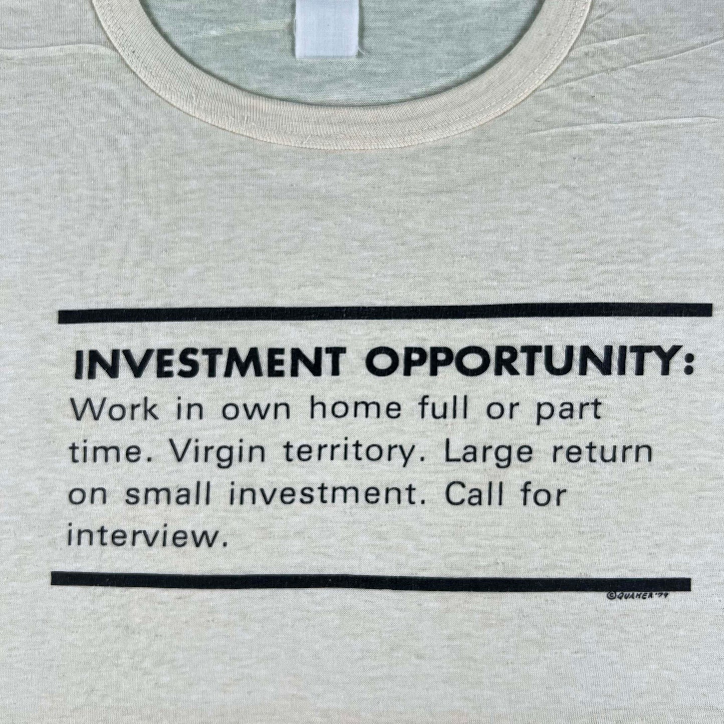 70s Investment Opportunity Tee- M