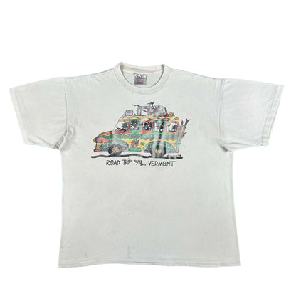 90s Road Trip Vermont Reggae Bus Tee- XL
