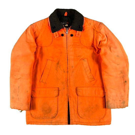 70s Sears Sun Faded Orange Canvas Hunting Jacket- L