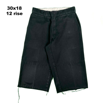 Dickies Black Double Knee Capris- SELECT PAIR
