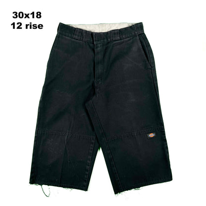 Dickies Black Double Knee Capris- SELECT PAIR