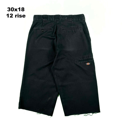 Dickies Black Double Knee Capris- SELECT PAIR