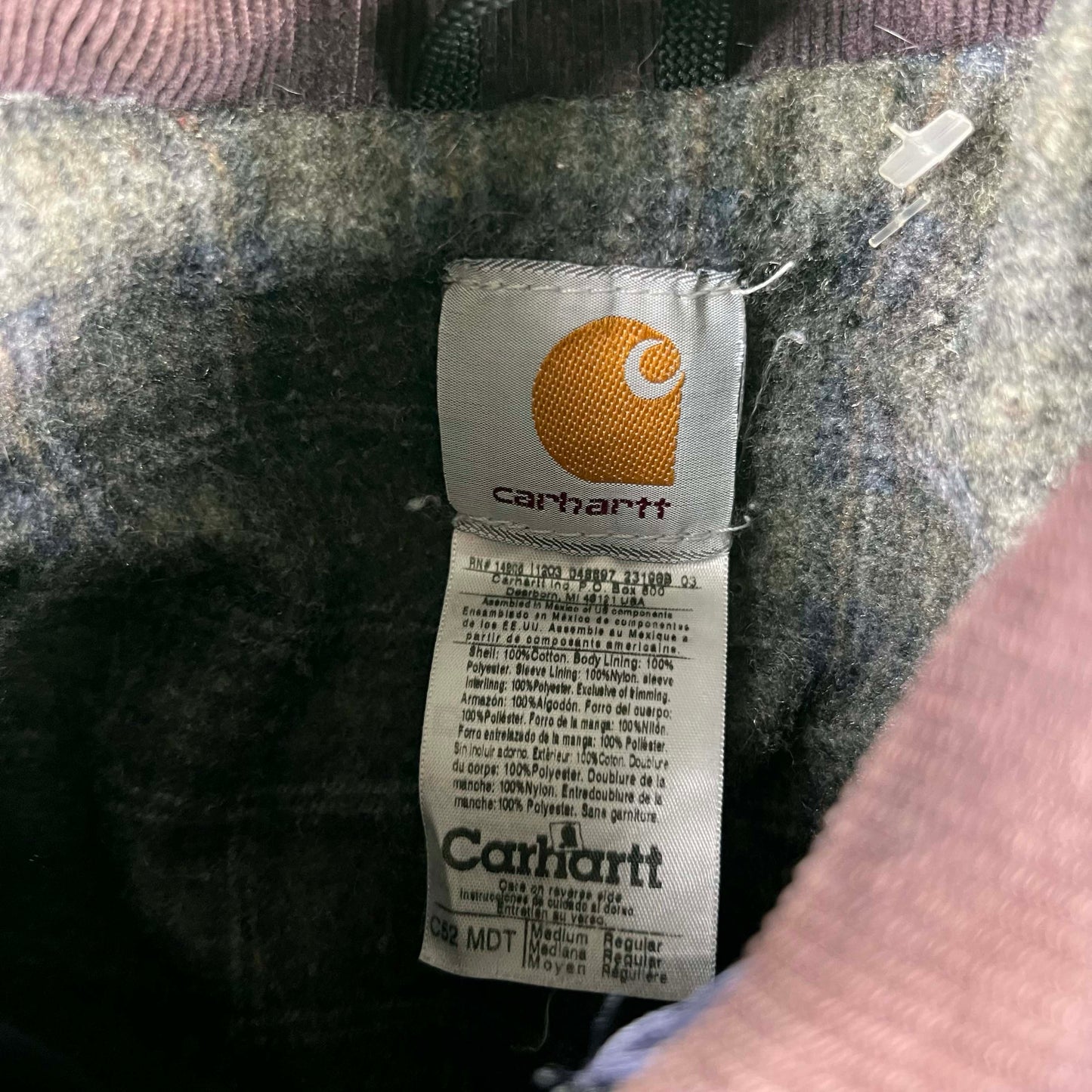 00s Carhartt Navy Canvas Work Jacket- M