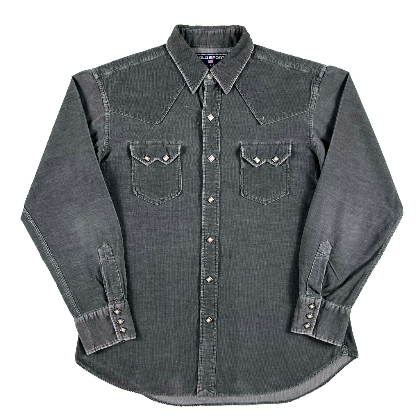 00s Polo Sport Ralph Lauren Corduroy Pearl Snap Shirt- M