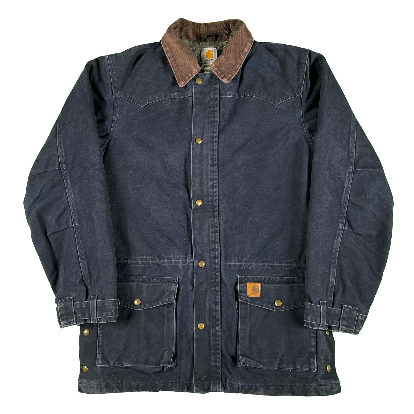 00s Carhartt Navy Canvas Work Jacket- M