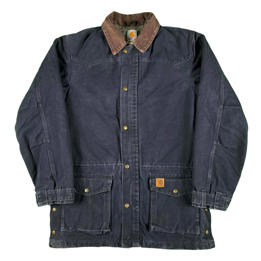 00s Carhartt Navy Canvas Work Jacket- M