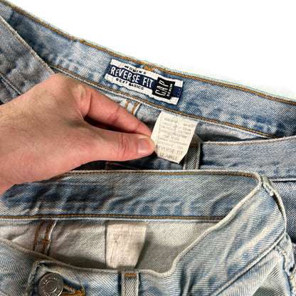90s Gap 'Reverse Fit' Denim- SELECT PAIR