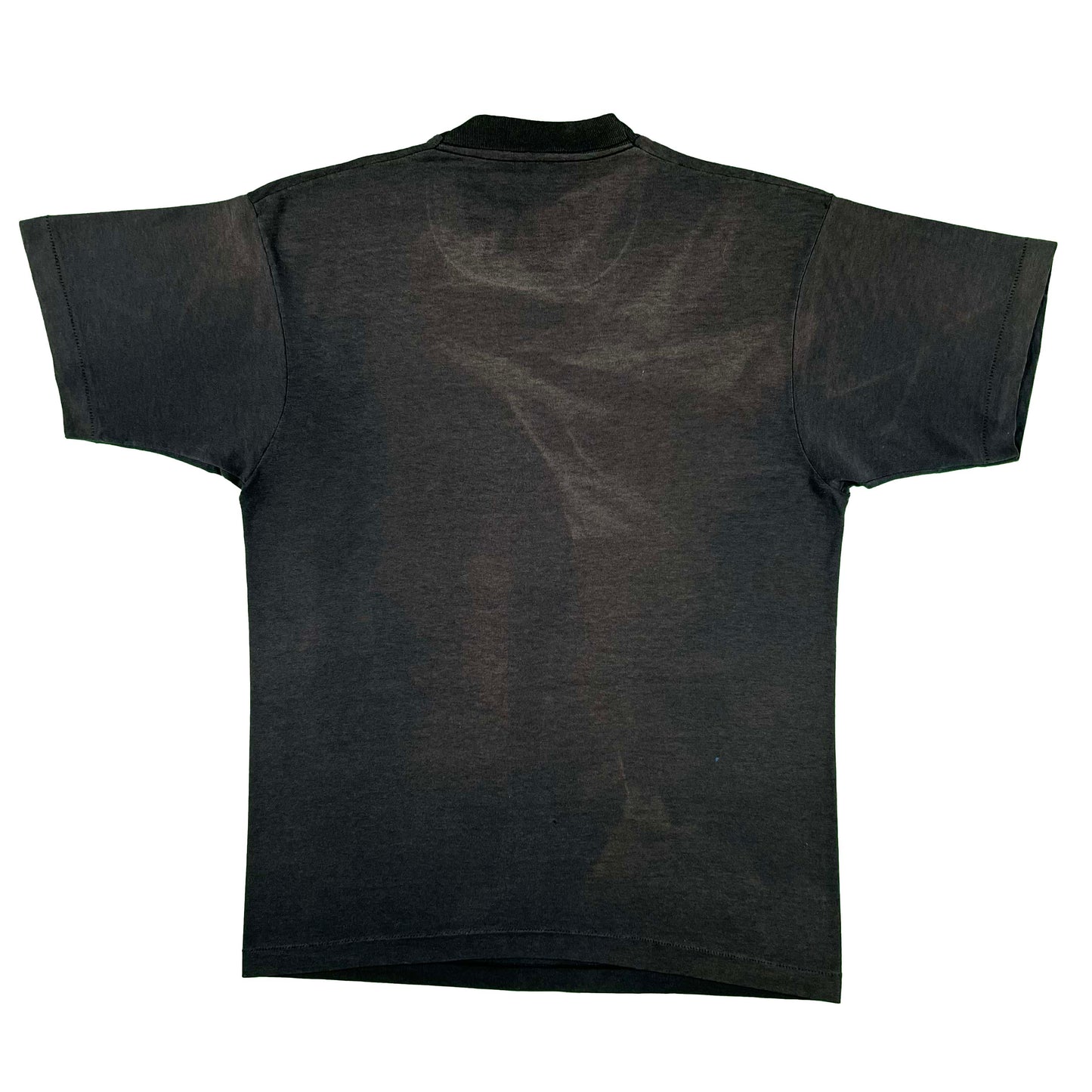 90s Sun Faded Black Western Longhorn Tee- L