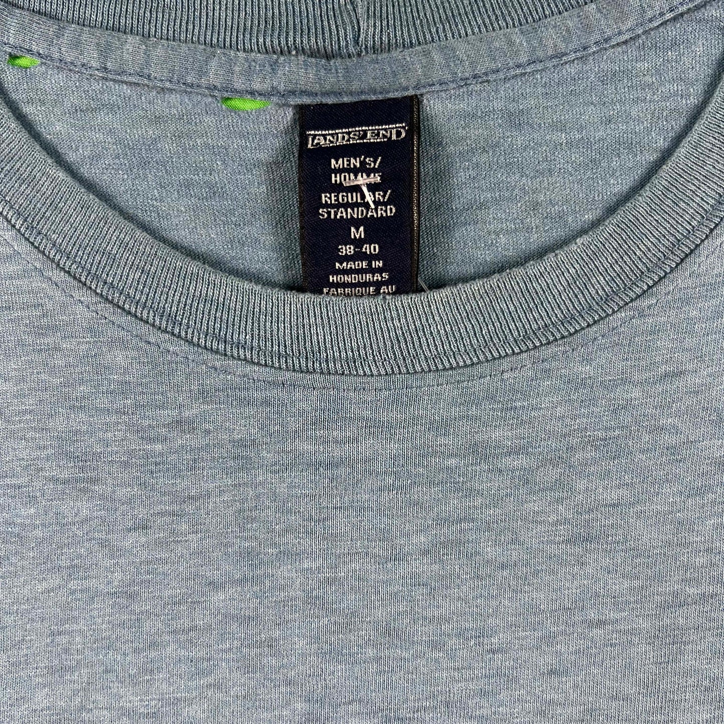 90s Lands' End Blank Pocket Tee- M