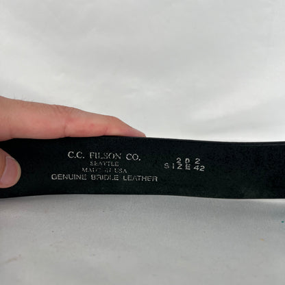 Filson Black Leather Belt- 38"-42"