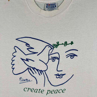 80s Picasso 'create peace' Tee- L