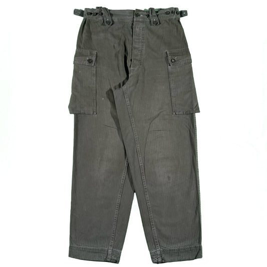 70s Dutch Military HBT Pants- 32x29