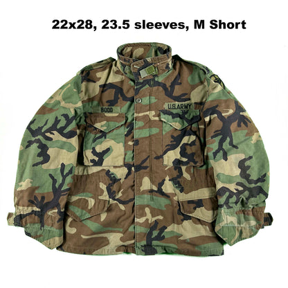 80s Woodland Camo M65 Army Field Jackets- SELECT JACKET