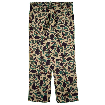 70s JcPenney Duck Camo Fatigue Pants- 35x30.5