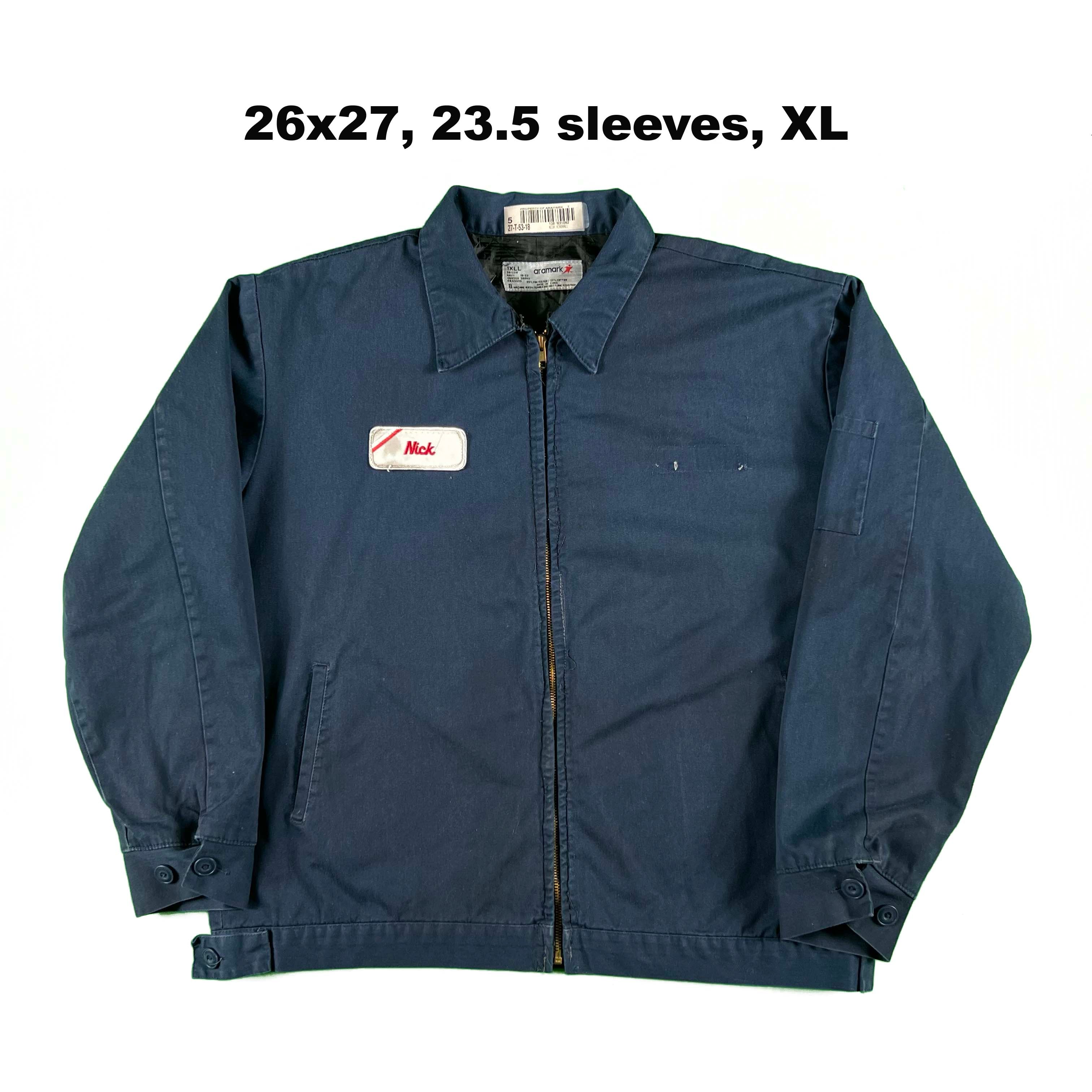 ジャケット・アウター 70s vintage work jacket Vintage 70s 80s Red Kap Jacket Heavy Work Coat Blue Zip USA Men's