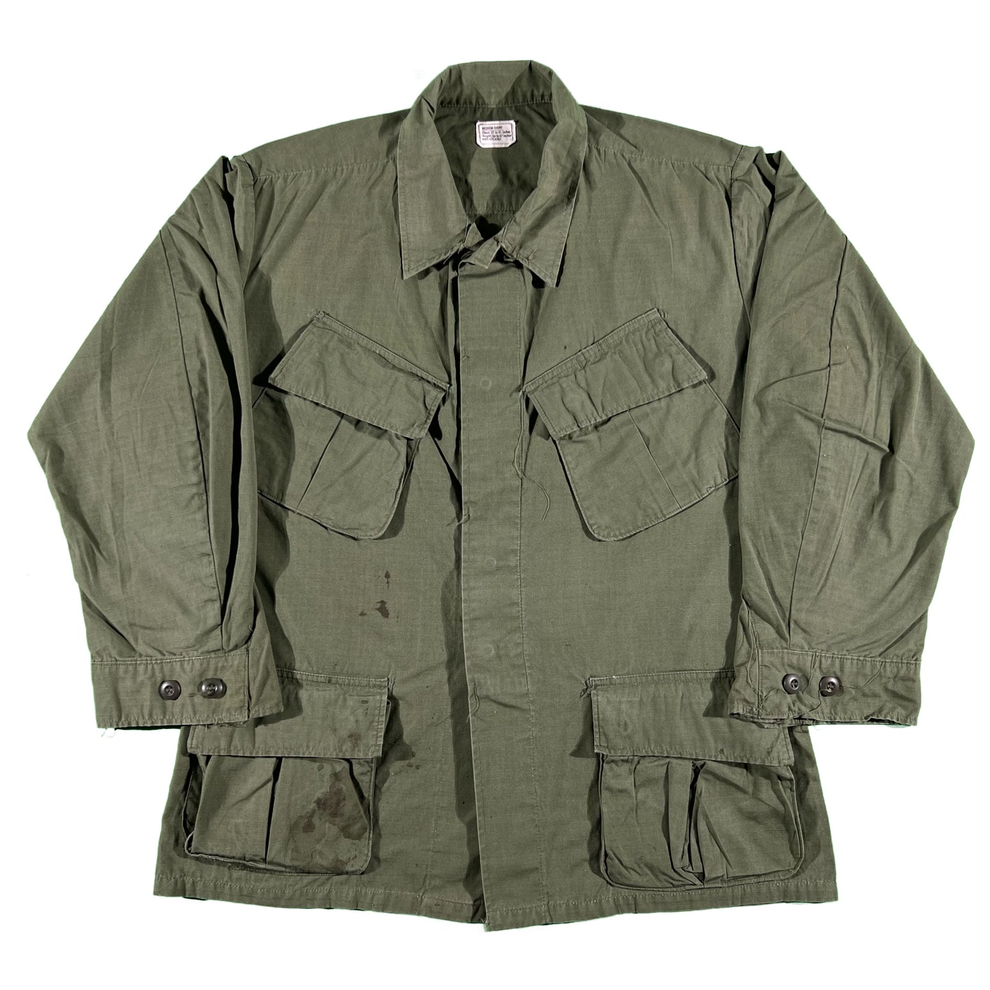 60s US Army Slant Pocket Poplin Jacket- M