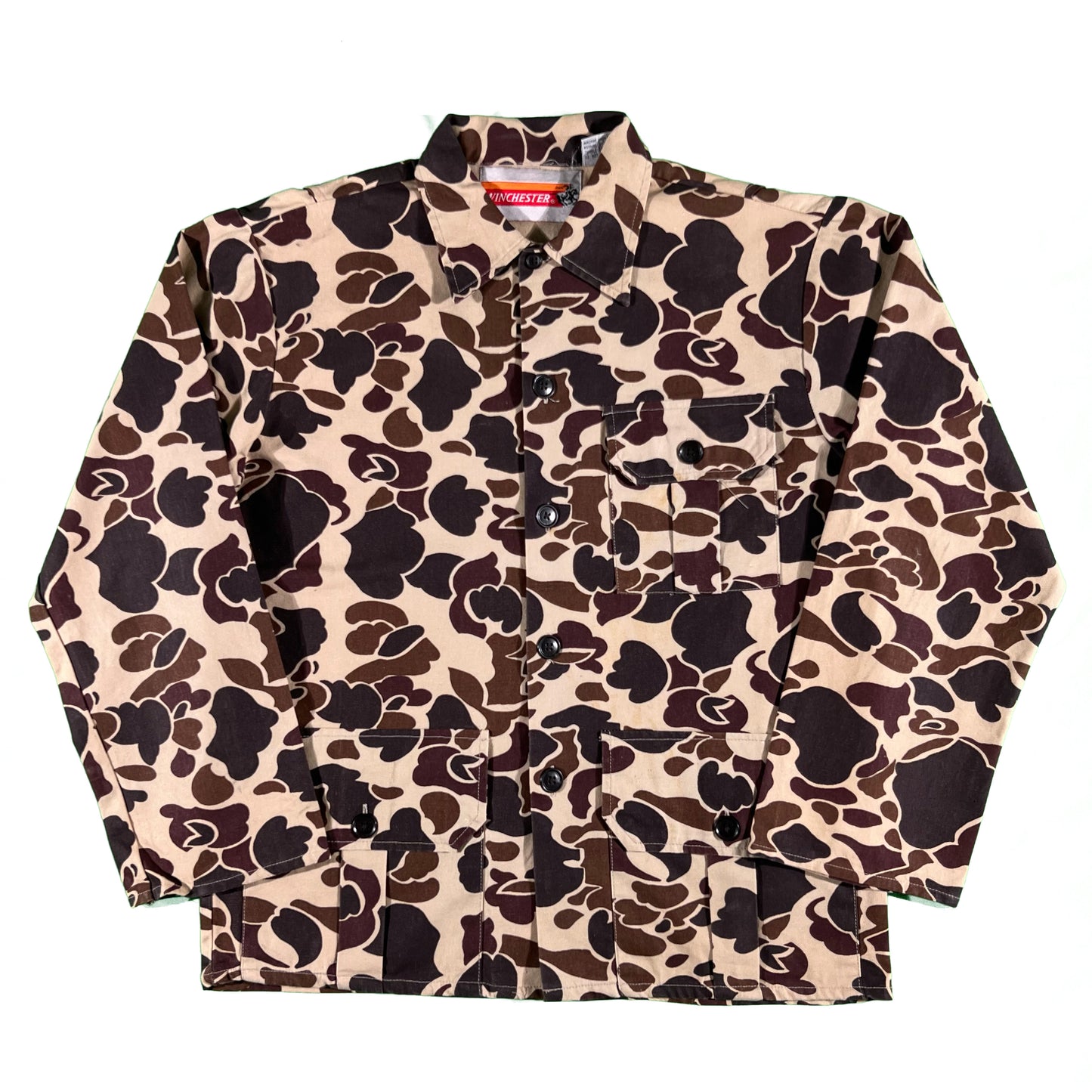 80s Duck Camo Hunting Shirt- L