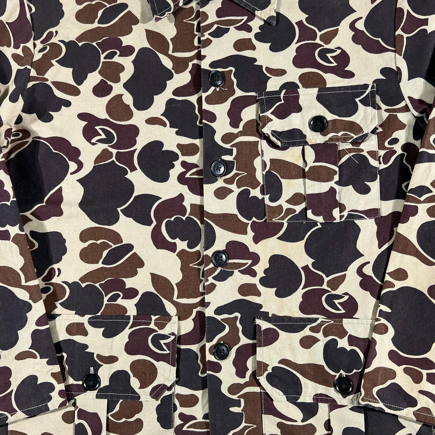 80s Duck Camo Hunting Shirt- L