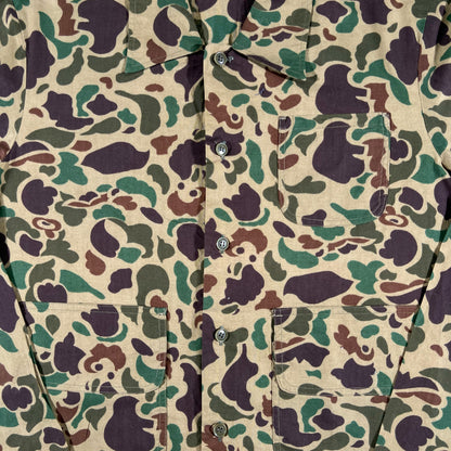 70s JcPenney Duck Camo Chore Shirt- L