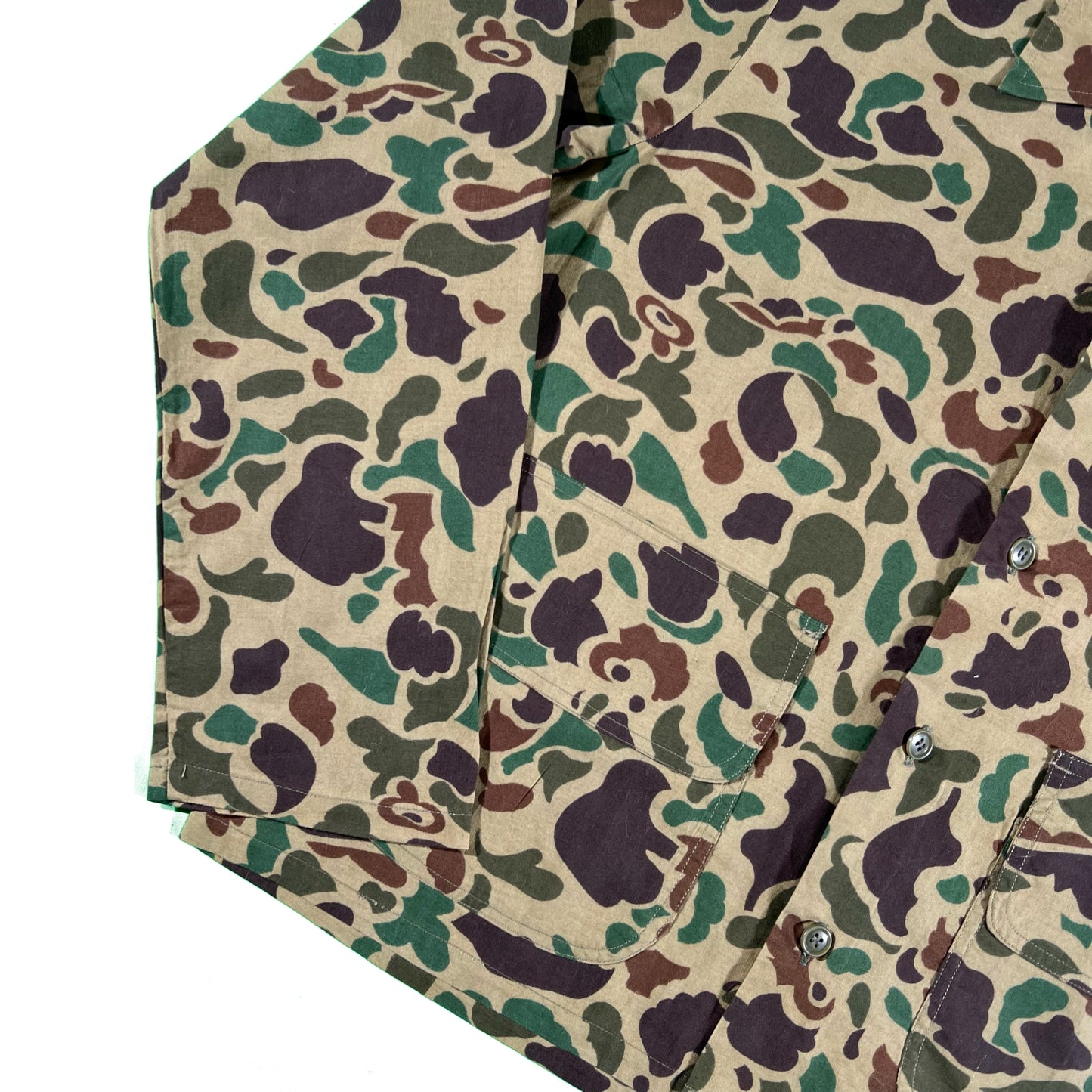 70s JcPenney Duck Camo Chore Shirt- L