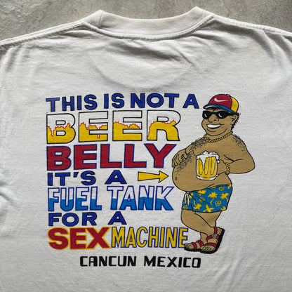 90s Beer Belly/Sex Machine Tee- L