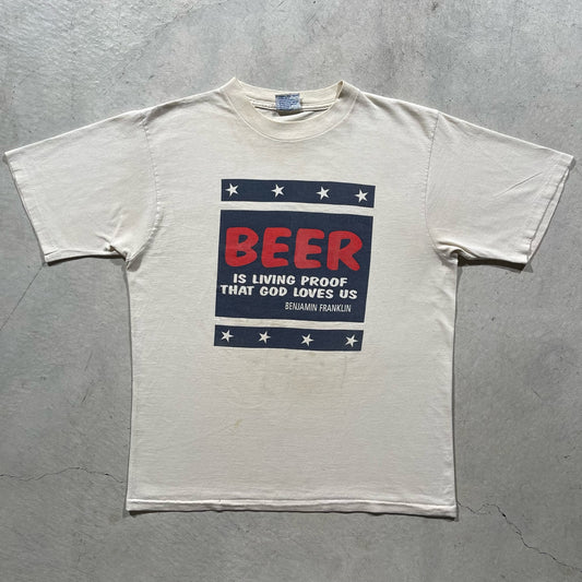 90s Beer & God Tee- L