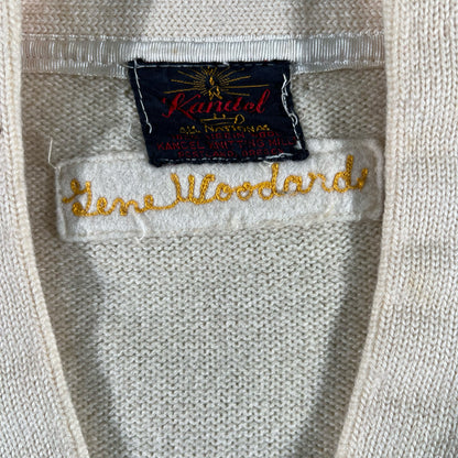 70s Kandel Wool Varsity Cardigan- M