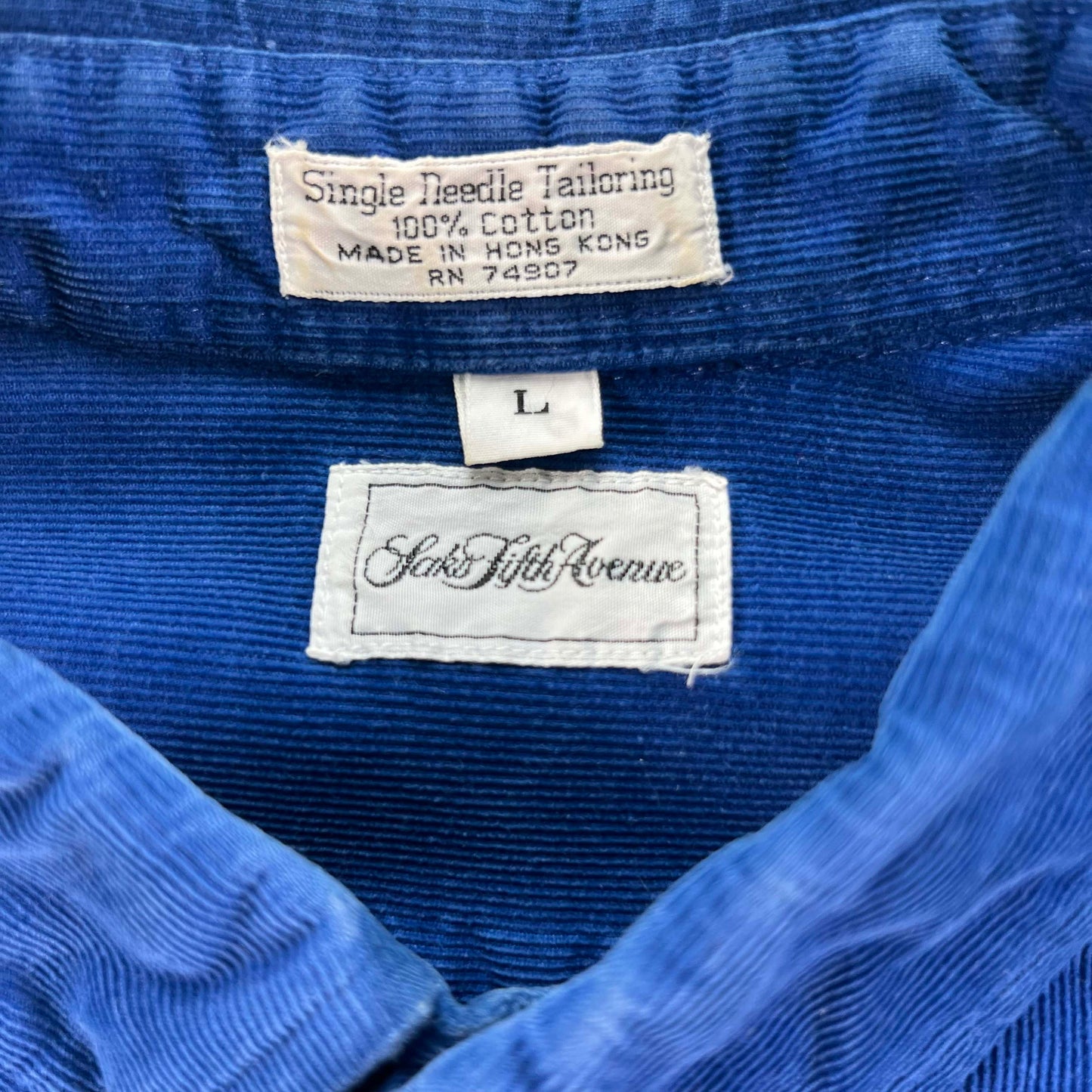 90s Saks Fifth Ave Corduroy Shirt- L