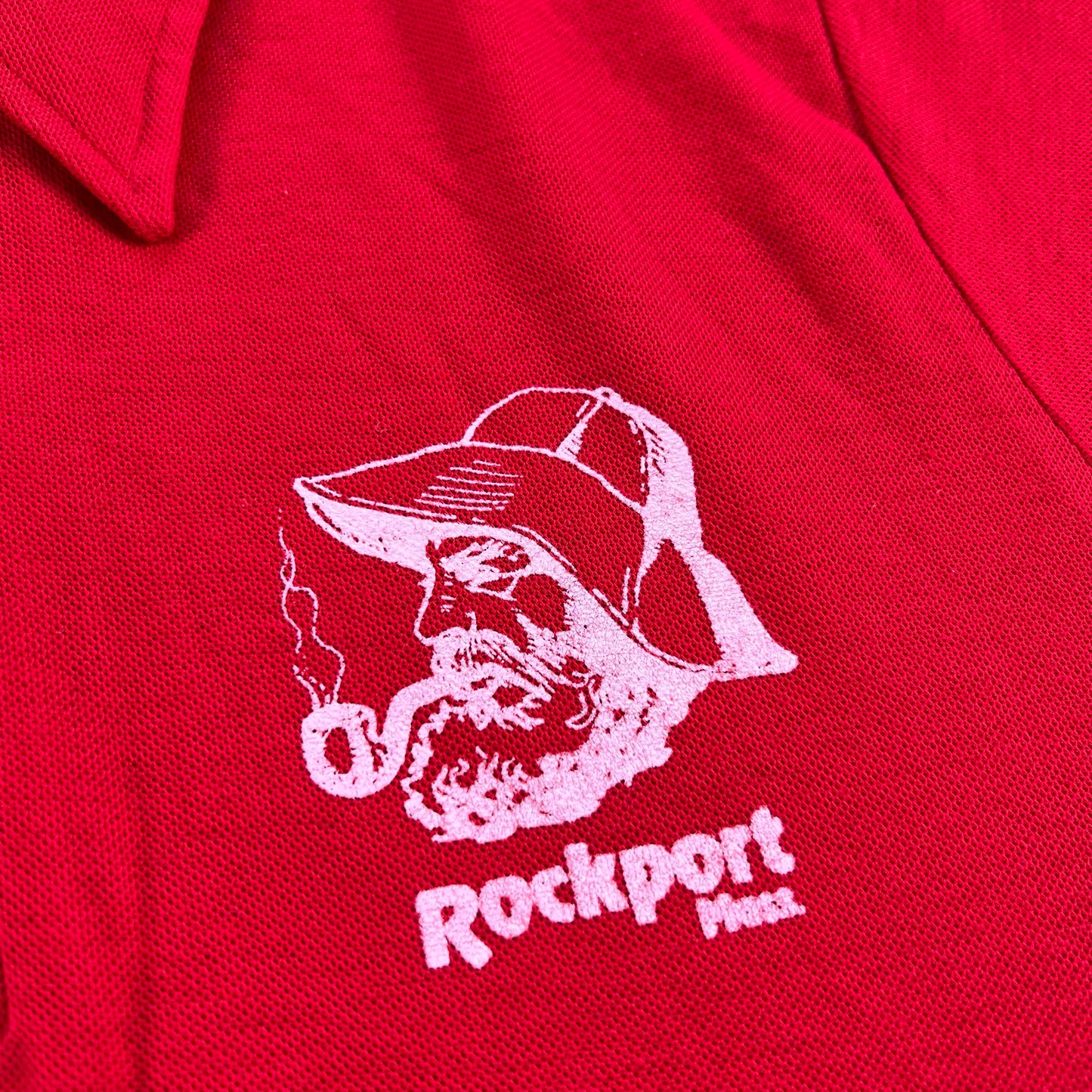 70s Rockport MA Polo Shirt- L