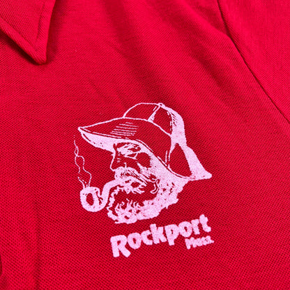 70s Rockport MA Polo Shirt- L