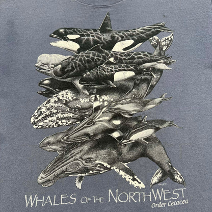 90s Whales of the Northwest Tee- M