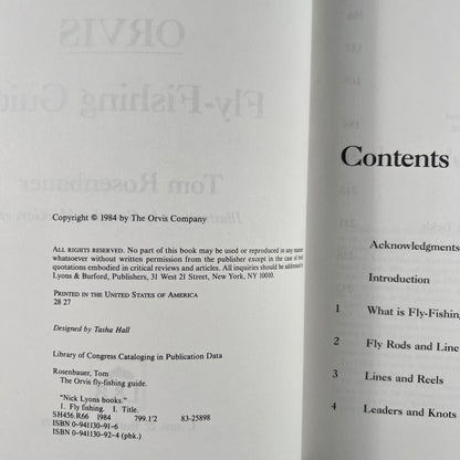 1984 'The Orvis Fly-Fishing Guide' Coffee Table Book