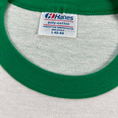 80s Beverly Mass Packie Ringer Tee- L