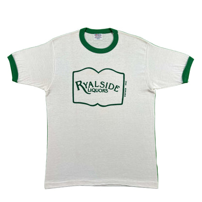 80s Beverly Mass Packie Ringer Tee- L