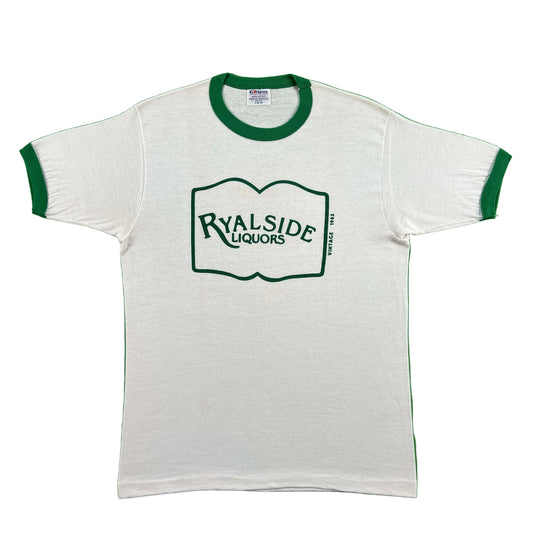 80s Beverly Mass Packie Ringer Tee- L